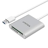 Unitek SD Card Reader USB 3.0 3 Port Memory Card Reader Writer Compact Flash Card Adapter for CF/SD/TF Micro SD/Micro SDHC/MD/MMC/SDHC/SDXC UHS-I Card for Windows & Mac - Aluminum