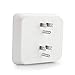 [3 Pack] BESTTEN 6-Outlet Extender, Grounded Wall Adapter, Multi Outlet Wall Plug, 3-Prong, 15A/125V/1875W, White