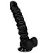 Tracy's Dog 9 Inch Liquid Silicone Dildo with Suction Cup Realistic Odorless Stimulative Penis Sex Toy (Black