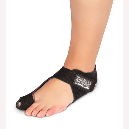 DARCO GTS Black Great Toe Alignment / Bunion Adjustable Splint For Hallux Valgus And Other Joint Conditions (SM/LEFT W5-7.5/M7-9.5)