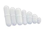 THT 7 Pcs Teflon (PTFE) Round/Octagon Magnetic Stir Bar Set, White