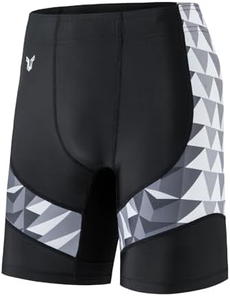 HUGE SPORTS Men's Rash Guard Swim Shorts Compression Swimming