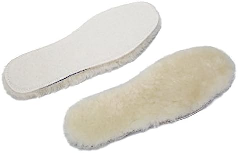 APELPES Sheepskin Replacement Insoles -Cozy &amp; Fluffy Premium Sheepskin Insoles Fleece Inserts (men's11, White)