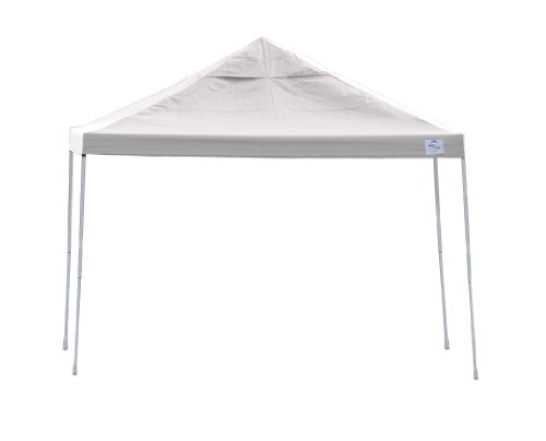 12x12 Straight Leg Pop-up Canopy, White Cover, Black Roller Bag