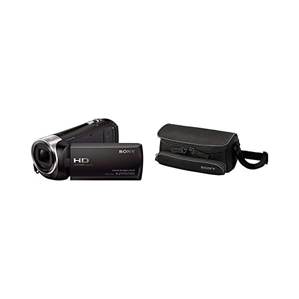 Sony HDR-CX240E HD Flash Camcorder (Full HD, EXMOR R CMOS Sensor, 9,2 Megapixel, BIONZ X Bildprozessor) schwarz & LCSU5…