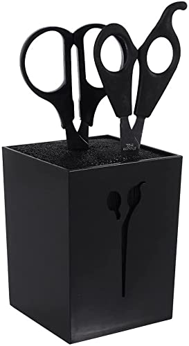 TB-PRO Scissors Holder | Salon and Hairdressers Tools | Scissors Stand Container | Storage Box | Black