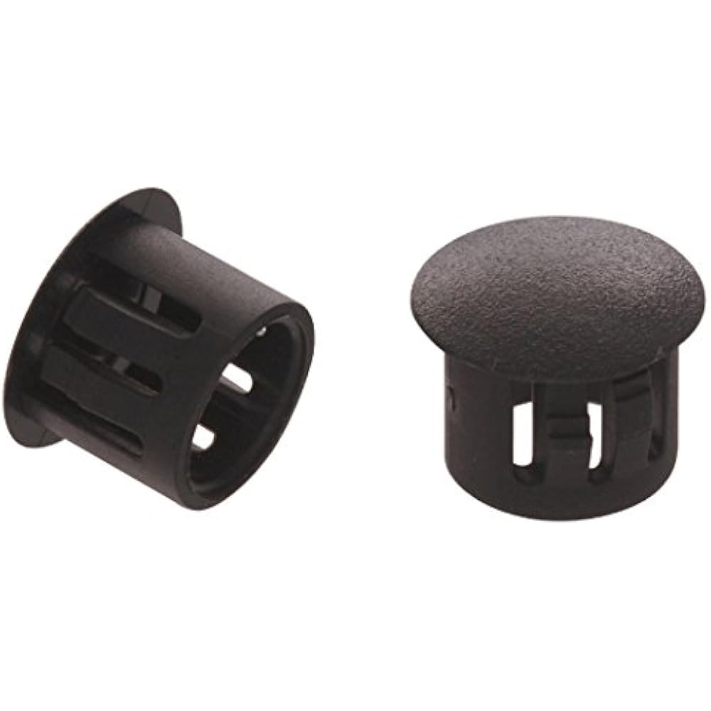 Hillman Group 58125 1/4Inch Black Nylon Hole Plug, 20Pack Home