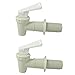 Plastic Faucet Twin-pack, White, Spigot (3/4 Inch), BPA Free, Water/ Beverage Dispenser, Gravity Feed, Made USA, Lab Faucet, FDA - Approved, with Washers and Nuts by Every Life Water Filters