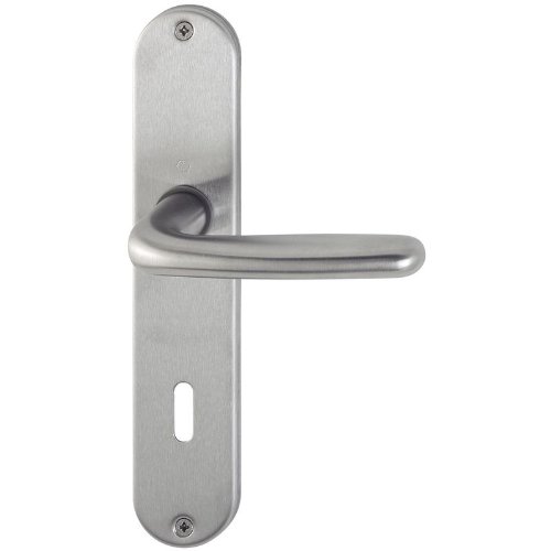 Hoppe Cardiff E1850Z/302 Double-Sided Door Handle and Lock Set Stainless Steel