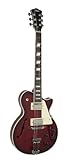Johnson JH-100-WNB Delta Rose Electric Guitar, Wineburst