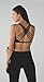 Queenie Ke Women's Yoga Bra Light Support Cross Back Wirefree Pad Soft Size XL Color Black Across