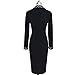 LunaJany Women's Polka Dot Long or Short Sleeve Wear to Work Office Pencil Dress