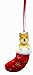 Shiba Inu Christmas Stocking Ornament with 