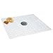 Evelots Square Shower Mat-Large-Drain Hole-Non Slip-Super Thick-164 Suction Cups
