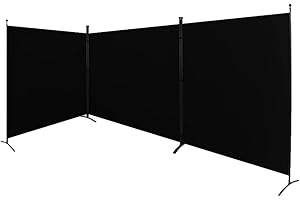STEELAID STEEL-AID Triple-Panel Privacy Room Divider – Folding Partition Privacy Screen for Office, Classroom, Dorm Room, Kids Room, Studio, Conference - 216" x 72" - Easy to Assemble, Freestanding & Foldable