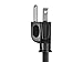 Monoprice Power Extension Cord - 3 Prong, 13 Amp, 1625 Volt, (NEMA 5-15P to NEMA 5-15R), 2 Feet, 16AWG, Black