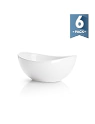 Kitchen: Sweese Set of 6 Porcelain Bowls - 18 Ounce, White - Sweese