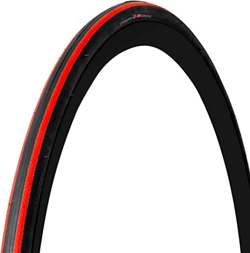 GORIX Road Bike Slick Tire 700×23C or 700×25C Cycling Bicycle (Passion) (700×25c, Black×Red(1 Tire))