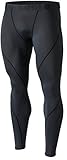 Tesla TM-MUP19-CHC_Large Men's Compression Pants Baselayer Cool Dry Sports Tights Leggings MUP19