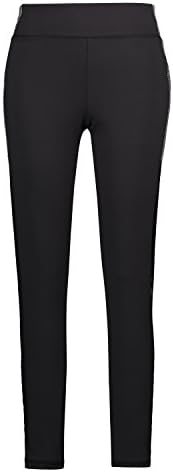 Helzkor Women's Workout Leggings Color Contrast Tights Full Length With Mesh Panels and Side Pockets