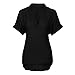 Clearance! ZOMUSA Fashion Womens Summer V Neck Casual Loose T-shirts (XL, Black)