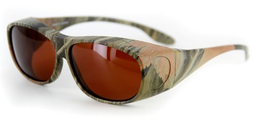 "CamoSpex Hideaways" Over-Prescription Polarized Sunglasses (Green/Brown w/ Amber)