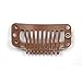 20pcs Metal Snap Clips for Hair Extensions DIY Clip in on Hair Extension Wigs 9 Teeth 32mm 1.2g/pc Black Brown Beige Color (Light Brown)thumb 2