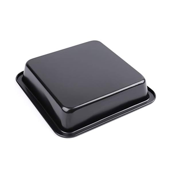 Bekith-4-Pack-20-CM-8-Inch-Square-Cake-Pan-Non-Stick-Bakeware-Carbon-Steel-Toast-Mold-Baking-Tray-for-Cakes-FDA-Approved-Black Bekith 4 Pack 20 CM (8 Inch) Square Cake Pan, Non-Stick Bakeware Carbon Steel Toast Mold Baking Tray for Cakes, FDA…