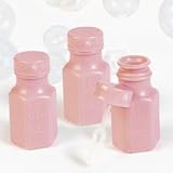48 Hexagon Baby Pink Bubble Bottles