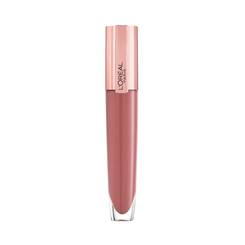 L'Oreal Paris Lip Gloss, Plumping and Hydrating, with Hyaluronic Acid and Collagen Complex, Glow Paradise Balm-In-Gloss, 404 I Assert, 7 ml
