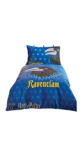 Harry Potter Single Duvet Cover Set 135x200cm House Design Bedding (Ravenclaw)