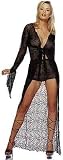 Lace Spider Web Lingerie Gown Set - Fun for a Sheer Robe over any lingerie and over sexy Bedroom Halloween Costume