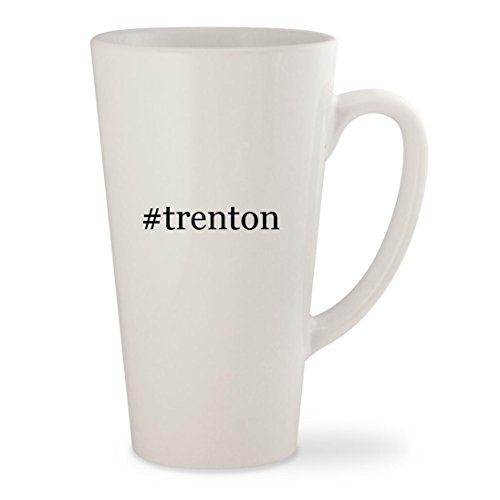#trenton - White Hashtag 17oz Ceramic Latte Mug Cup