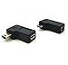 Duttek 90 Degree Micro USB to Mini USB Combo Adapter, Right Angle Mini USB Male to Micro USB Female Adapter Easy to Carry 1 Pack