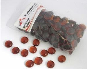 Medium Amber Transparent Pebbles - 96 Coe