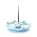 Incense Stick Burner Holder - Porcelain Decorative Flower Incense Burner Bowl - Ceramic Incense Cone Ash Catcher Tray