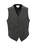 Charcoal Grey Satin 5 Button Full Back Vest