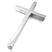 MENDINO Large Polished Cross Pendant Necklace Stainless Steel Simple Silver Tone with a 22 inch Chain
