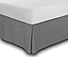 Utopia Bedding Premium 100% Cotton Bed-Skirt Dust Ruffle 300 Thread Count - Washable Bedding Skirt, Abrasion Resistant, Quadruple Pleated (Queen, Grey)
