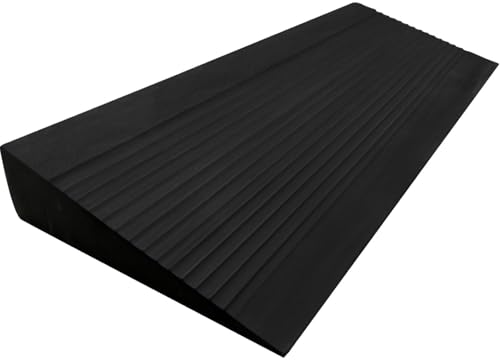 THE WHITE SHOP Squat Wedge Block, Large One-Piece Squat Wedge Slant Board for Squats, Heel Elevated Squat, Knees Over Toes Squats, Splits Squats, Calf Stretches, Weightlifting and Recovery Training