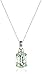 10k White Gold and Oval Green Amethyst Pendant Necklace, 18