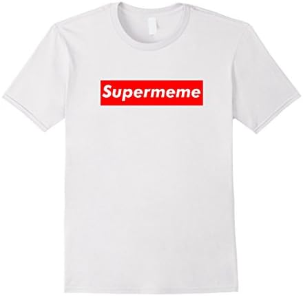 Mens Supermeme funny parody Tshirt Medium White