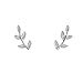 Humble Chic Tiny Leaf Studs - 925 Sterling Silver Dainty Branch Post Ear Stud Earrings, 925 Silver Tiny Branch, Sterling Silver, Hypoallergenic