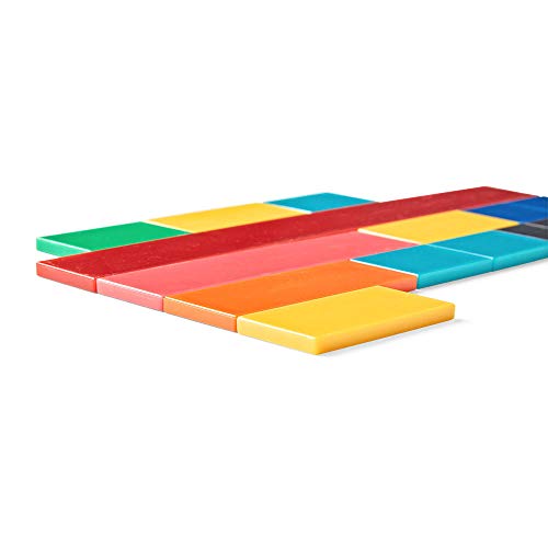hand2mind Plastic Rainbow Blank Fraction Tiles, Montessori Math