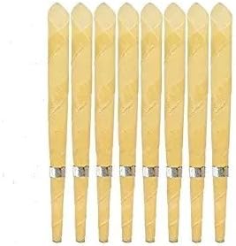Beeswax Candling Cones 8 Pack -100% Natural Beeswax Candle- Protective Disk Included (4)