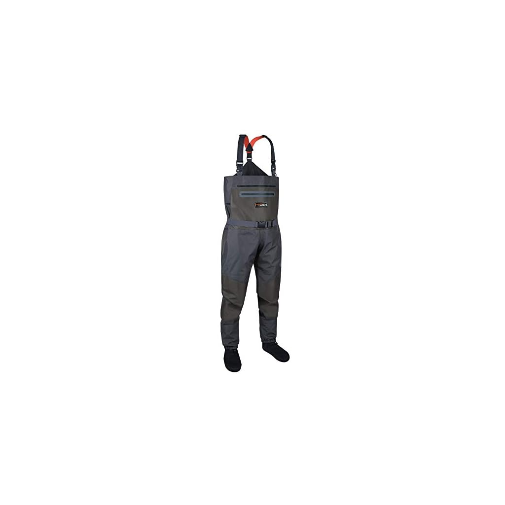 HISEA Fly Fishing Chest Waders Breathable Stocking Foot Wader Without Boots for Men Women