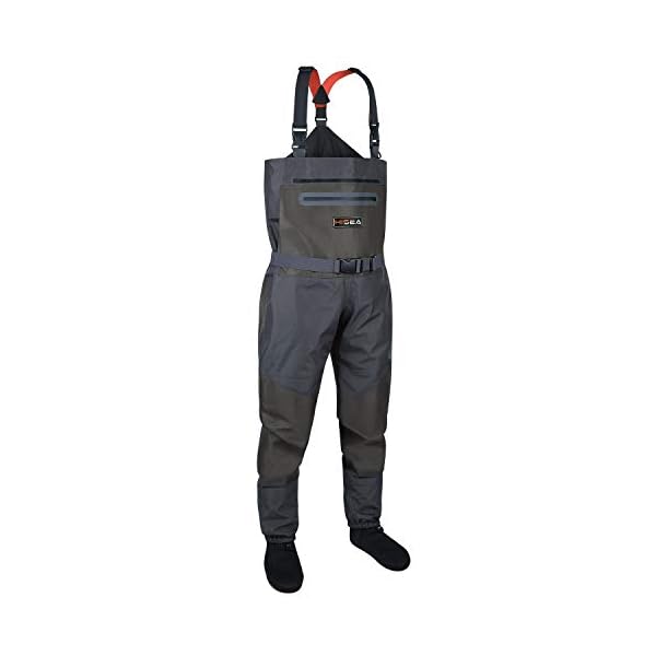HISEA Fly Fishing Chest Waders Breathable Stocking Foot Wader Without Boots for Men Women