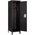 STANI Metal Locker, Metal Cabinet for Home Office, Storage Locker with Doors and Shelves, Lockable File Organizer Coat for Gym, School, Office