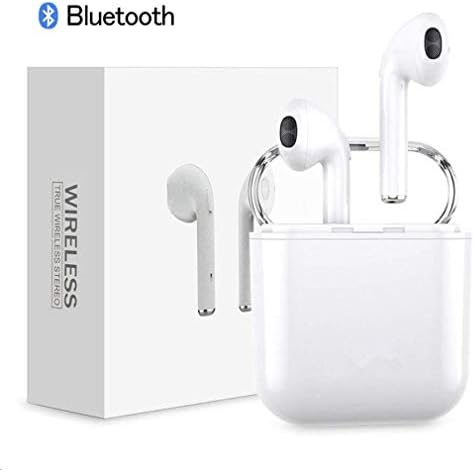 JCFZ I8X TWS Dual Bluetooth Headset, Noise Reduction Sports Stereo Headset with Microphone and Charging Case for Samsung iPad (white)