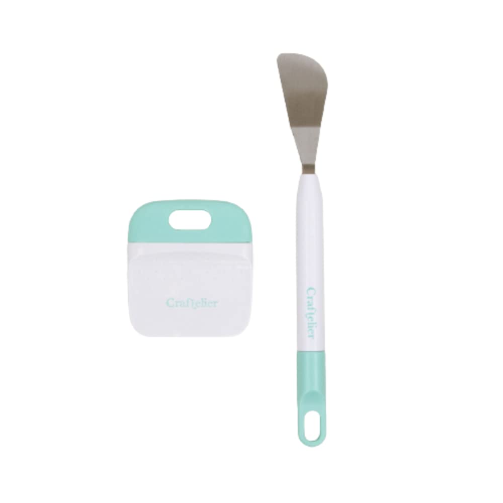 Craftelier Wood - Spatula and Scraper Set for Scrapbooking and Crafts with Vinyl and Paper
